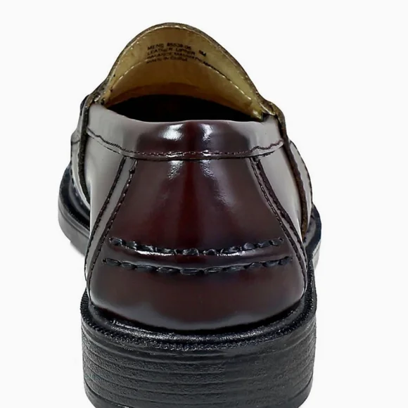 Nunn Bush® Lincoln Men's Penny Loafers Burgundy color - Picture 2 of 6
